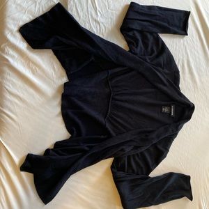 Thin black dressy cardigan for wintertime